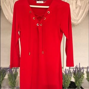 Calvin Klein Red Dress.  Size 6